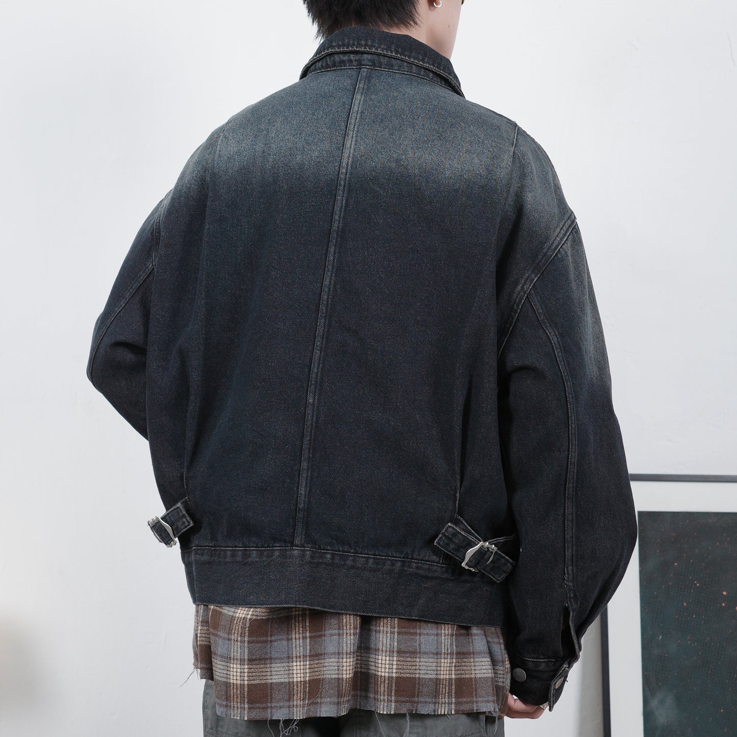 Dirty Washed Wide Denim Jacket