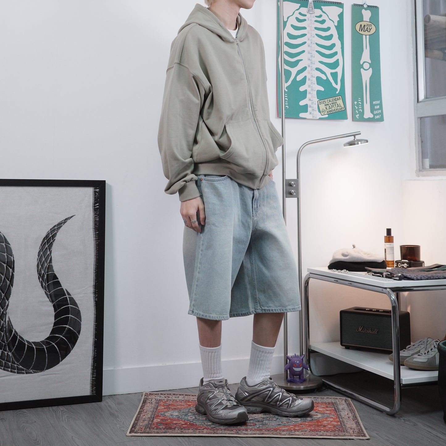 Avocado Green Hooded Jacket