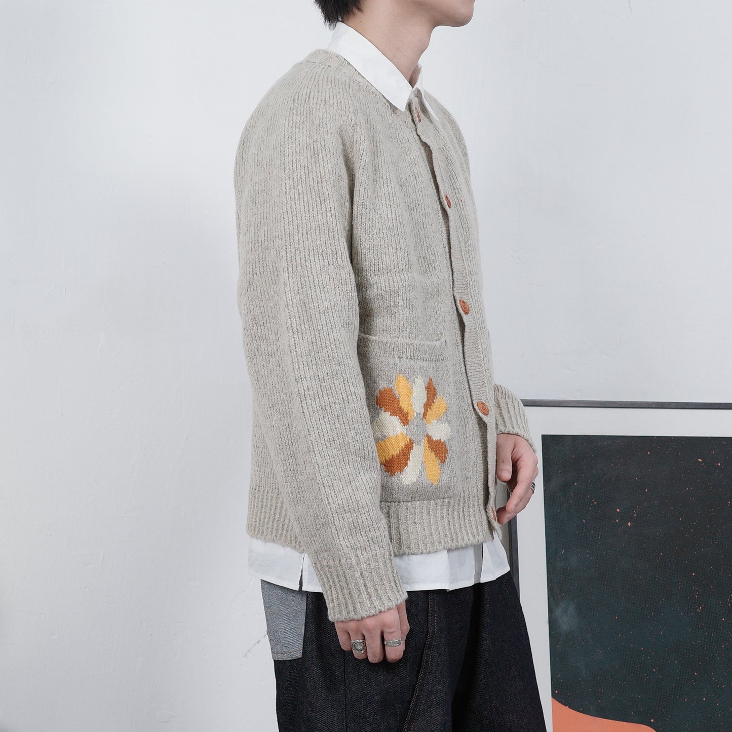 Flower Pocket Size Cardigan