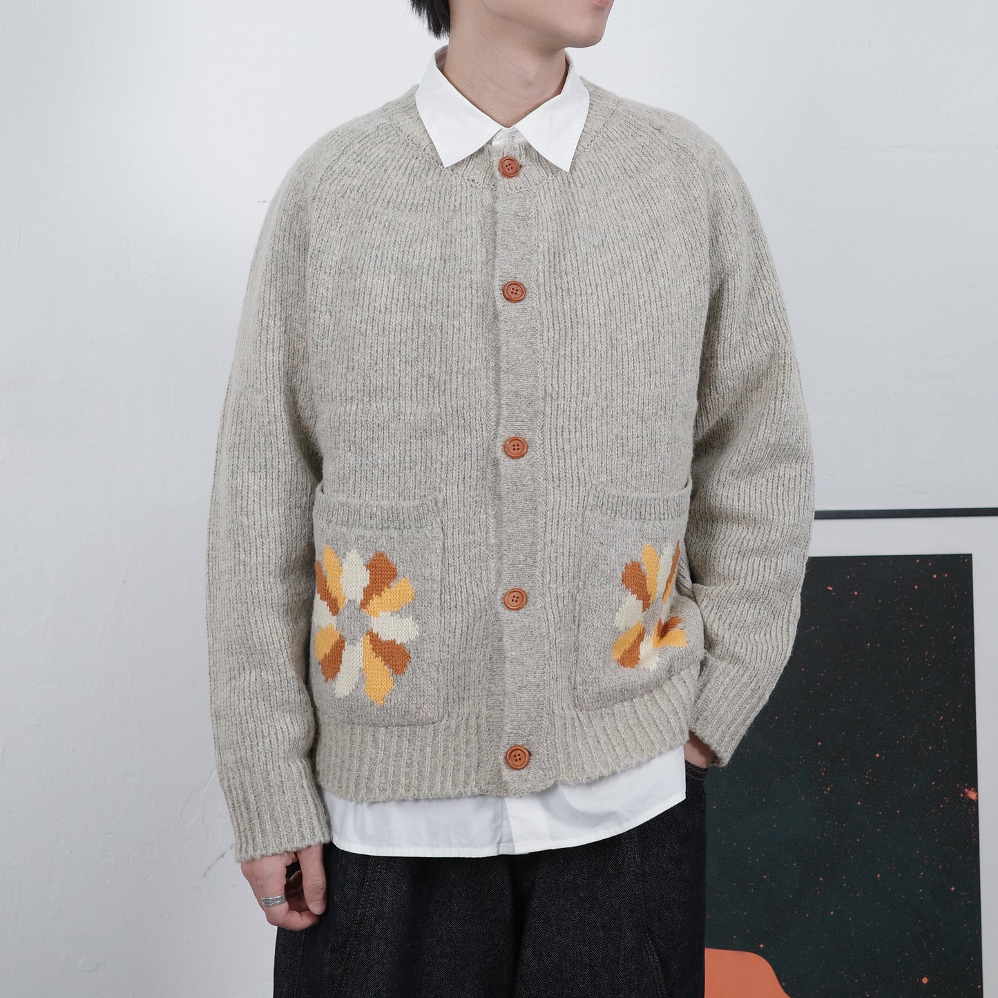 Flower Pocket Size Cardigan