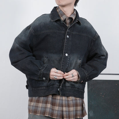 Dirty Washed Wide Denim Jacket