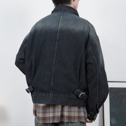 Dirty Washed Wide Denim Jacket
