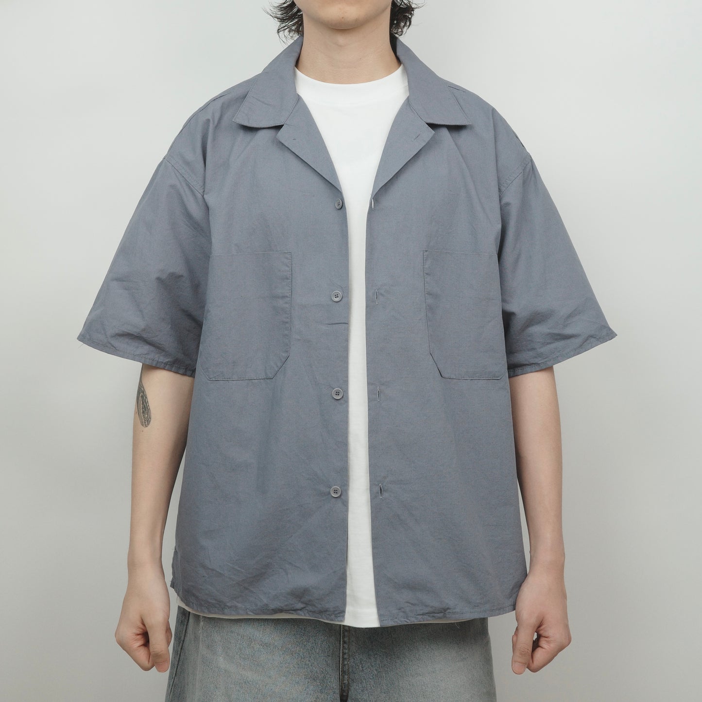 Open Collar Box Shirt