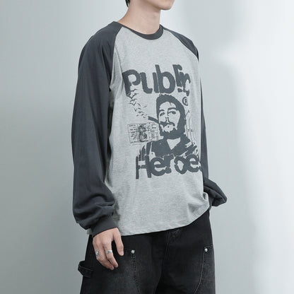 Public Print Long Tee