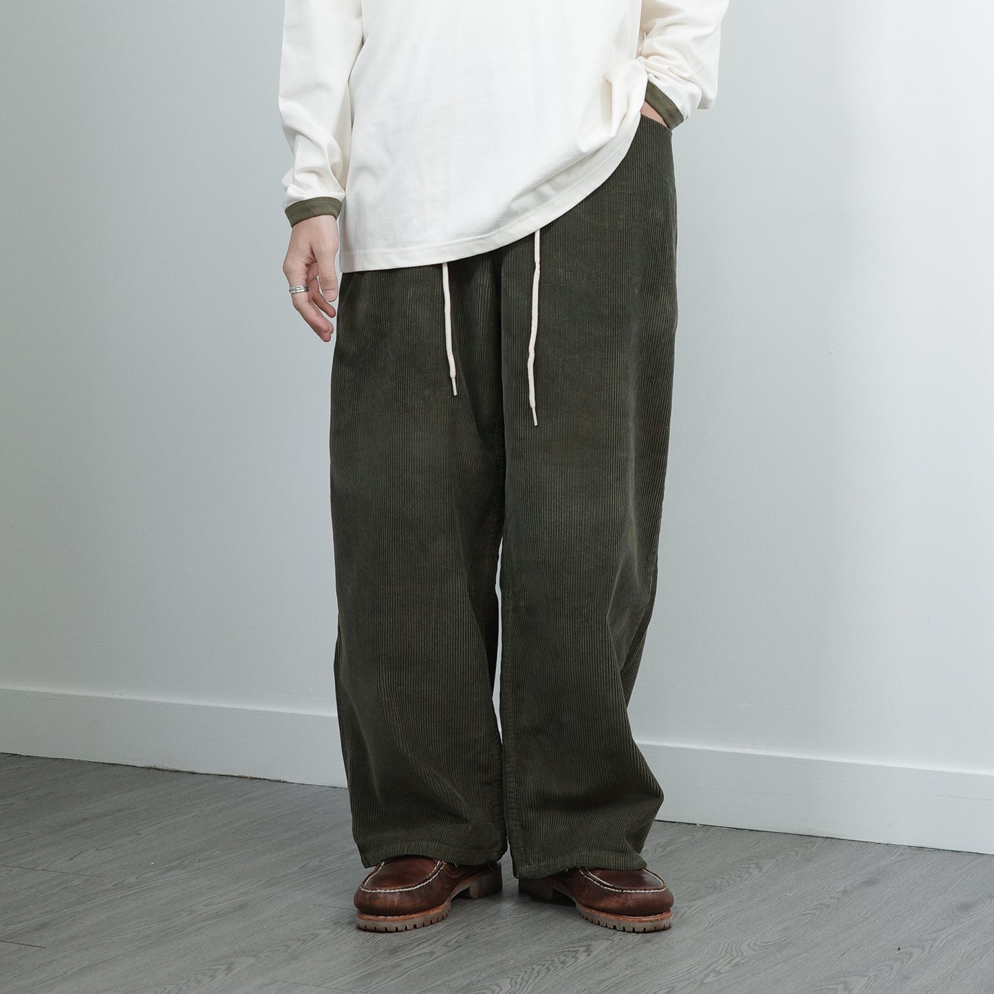 Drawstring Conduroy Pants