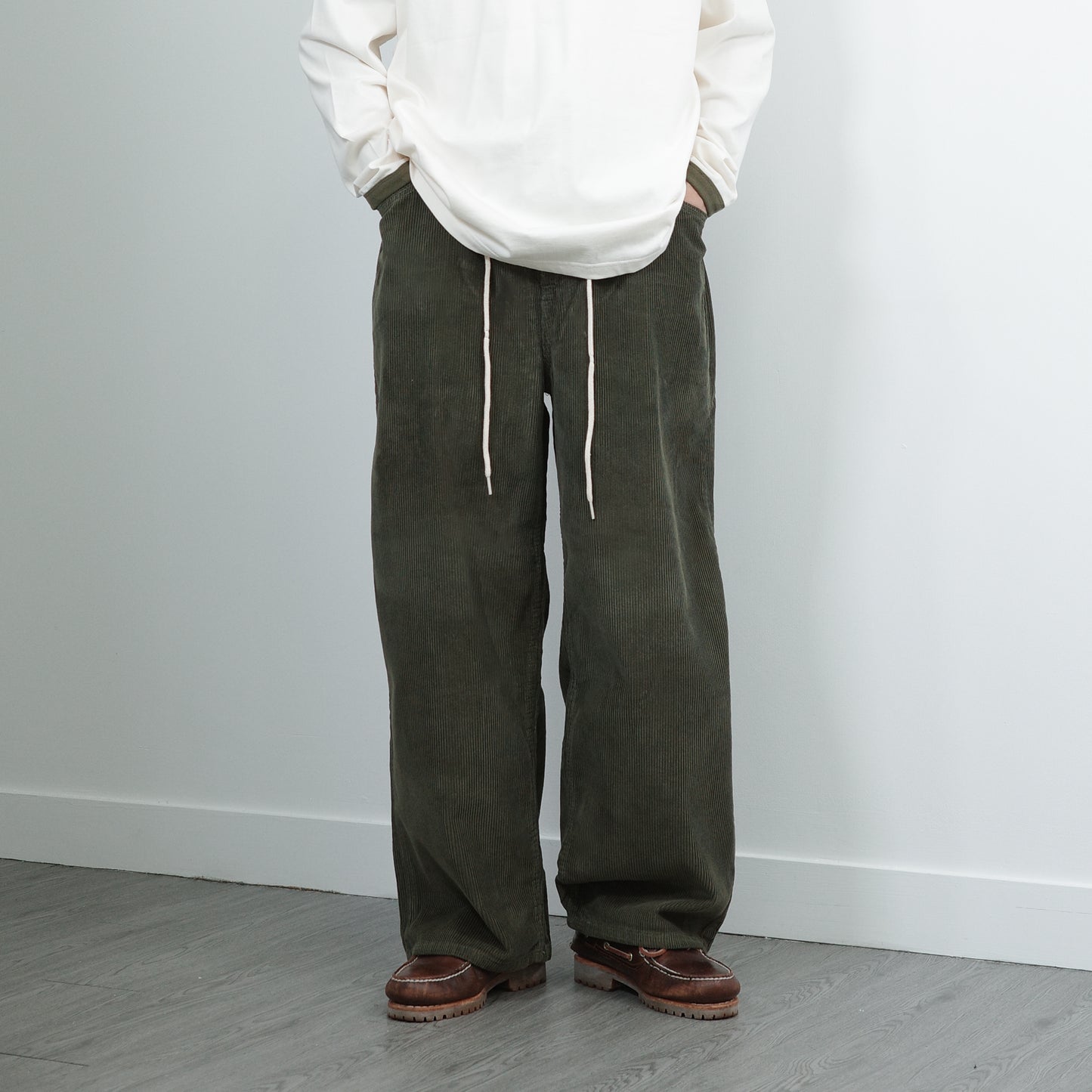 Drawstring Conduroy Pants