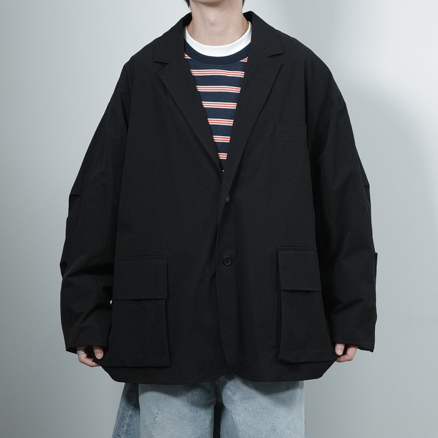 Nylon Oversized Blazer