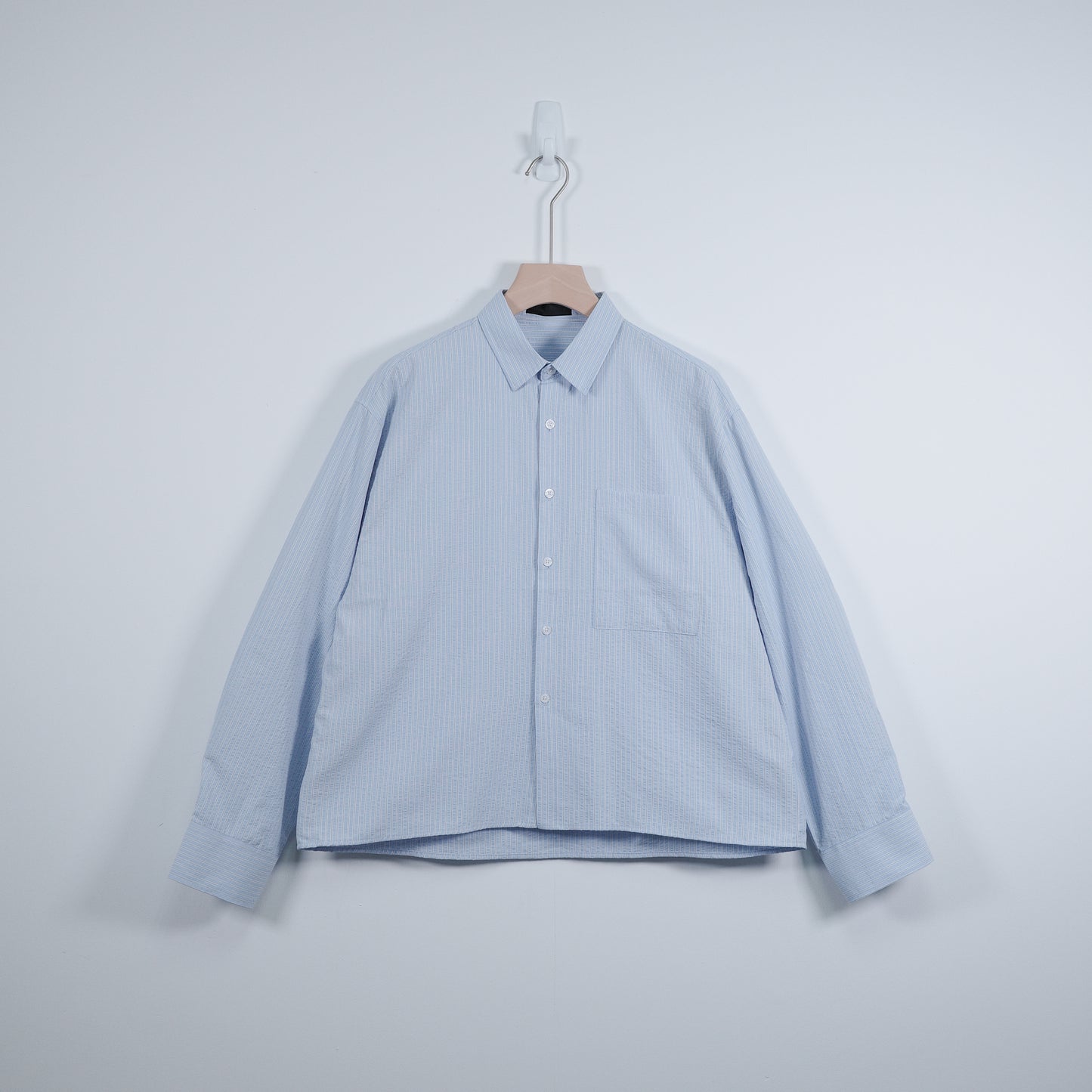 Textured Cropped Shirt