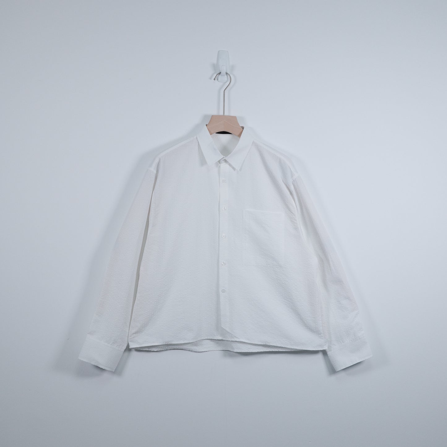 Textured Cropped Shirt