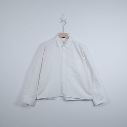 Textured Cropped Shirt