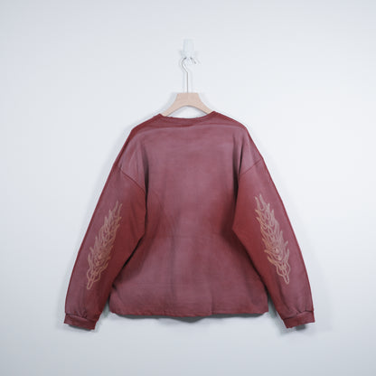 Embroidery-Print Washed Top