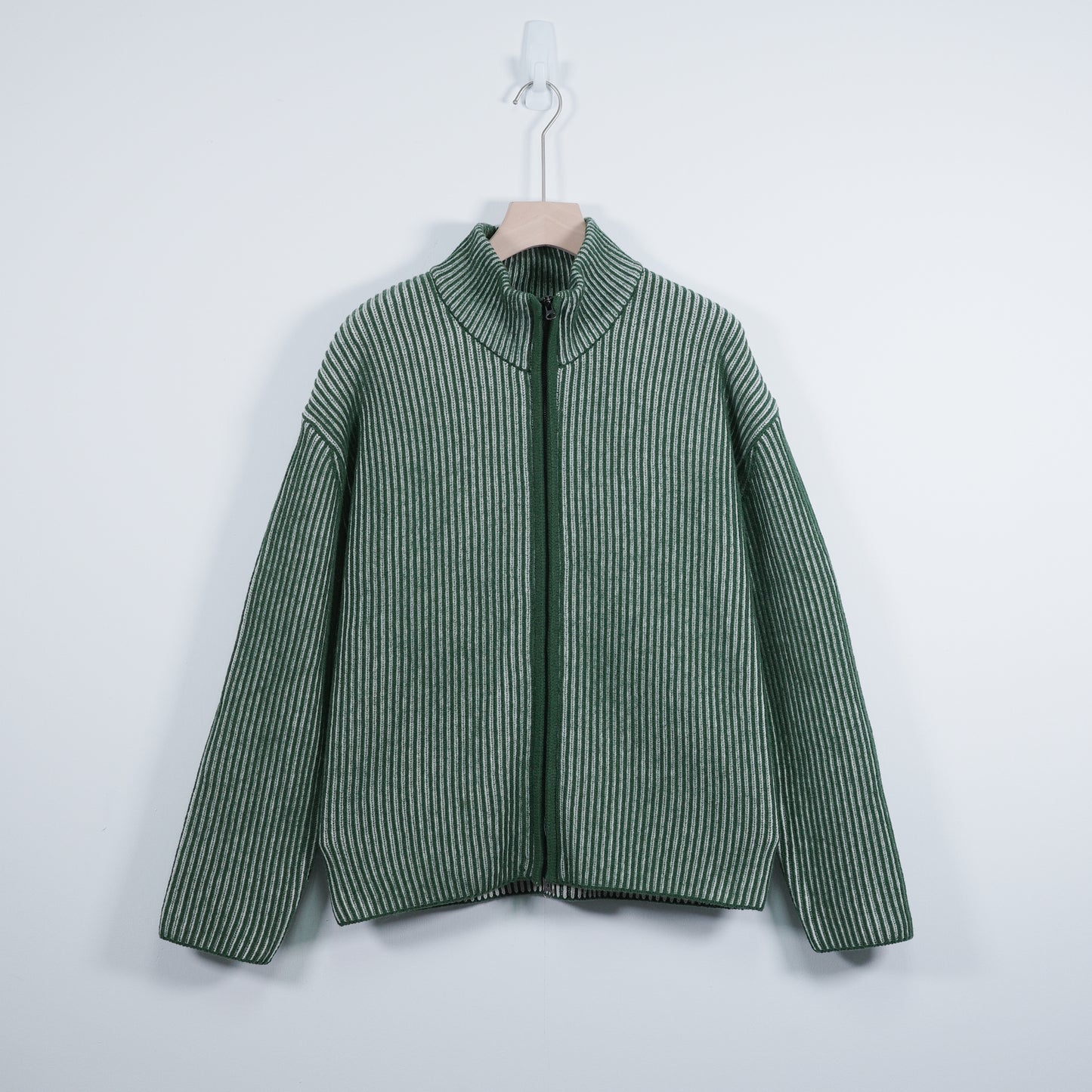 Heavy Knit Zip-up Jacket