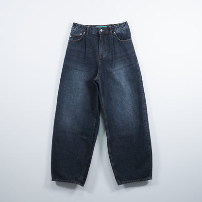 Washed Wide-Leg Jeans