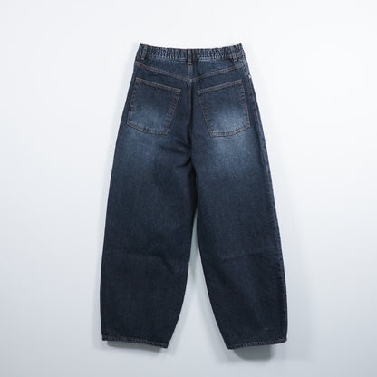 Washed Wide-Leg Jeans