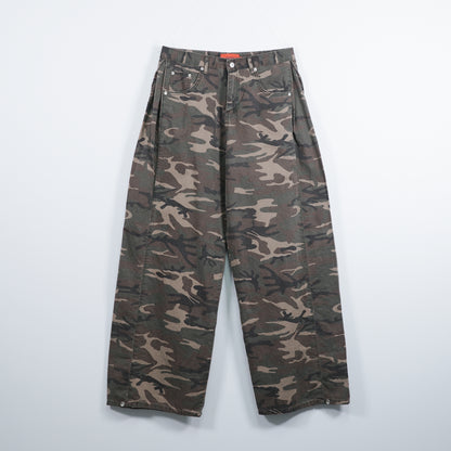 Camo Boot-cut Pants