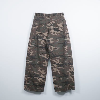 Camo Boot-cut Pants