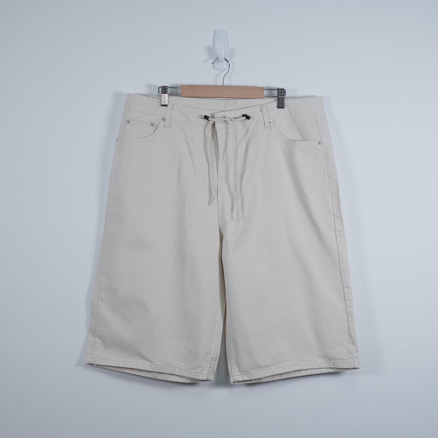 Drawstring Denim Shorts