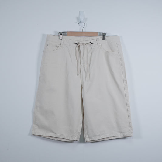 Drawstring Denim Shorts