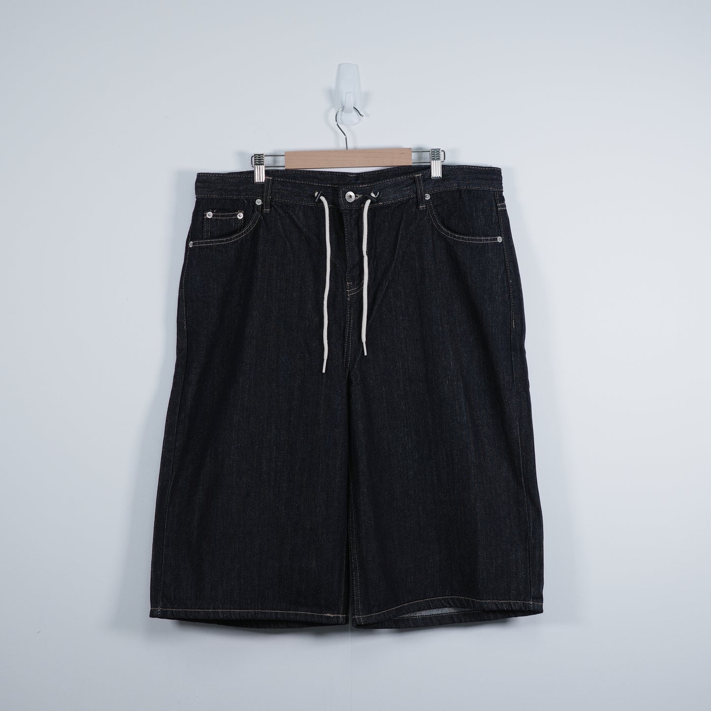 Drawstring Denim Shorts