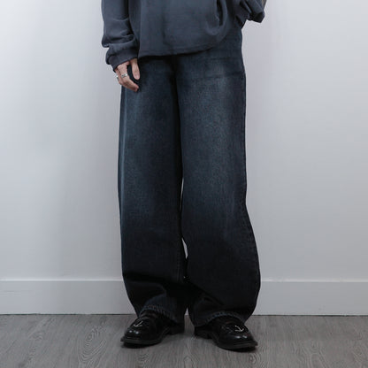 Washed Wide-Leg Jeans