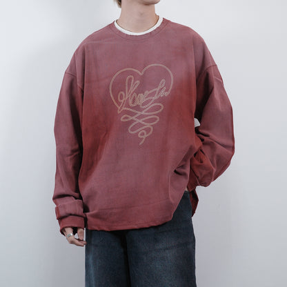 Embroidery-Print Washed Top