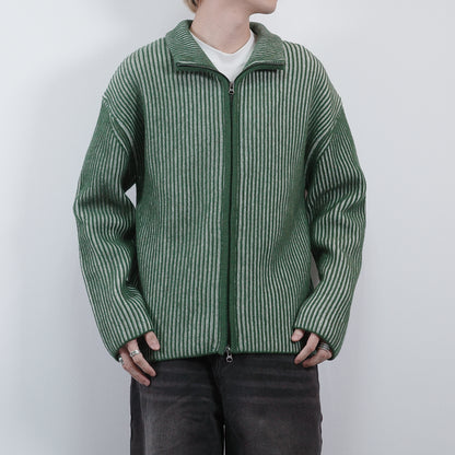 Heavy Knit Zip-up Jacket