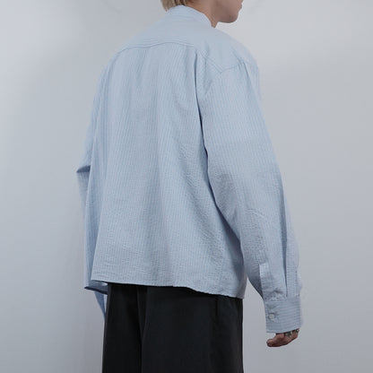 Textured Cropped Shirt