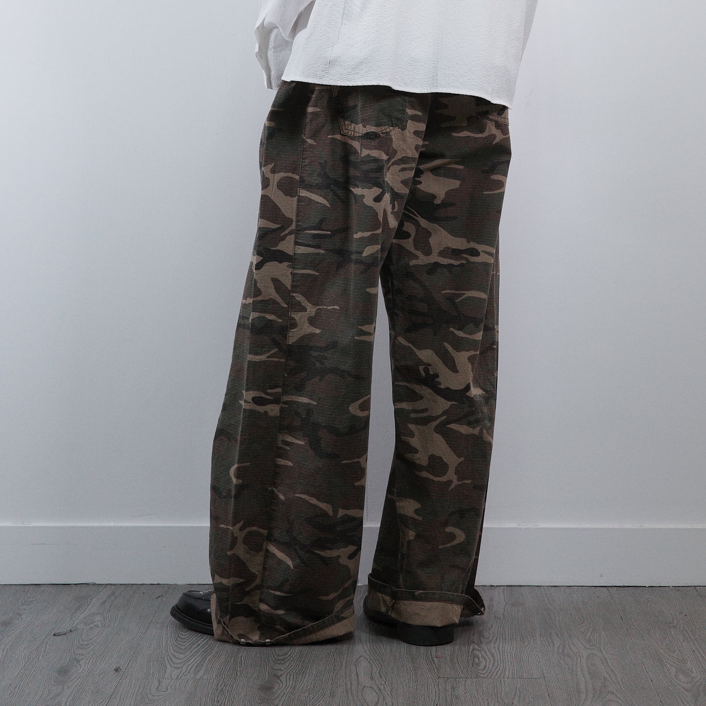 Camo Boot-cut Pants