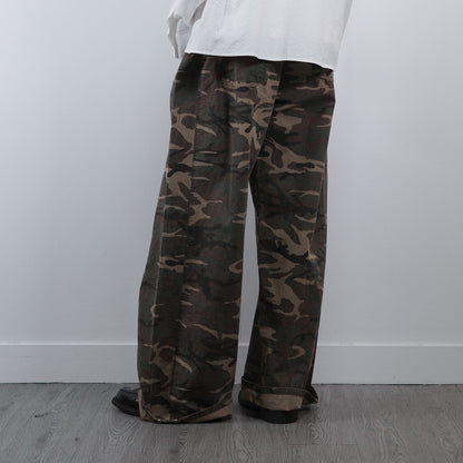 Camo Boot-cut Pants