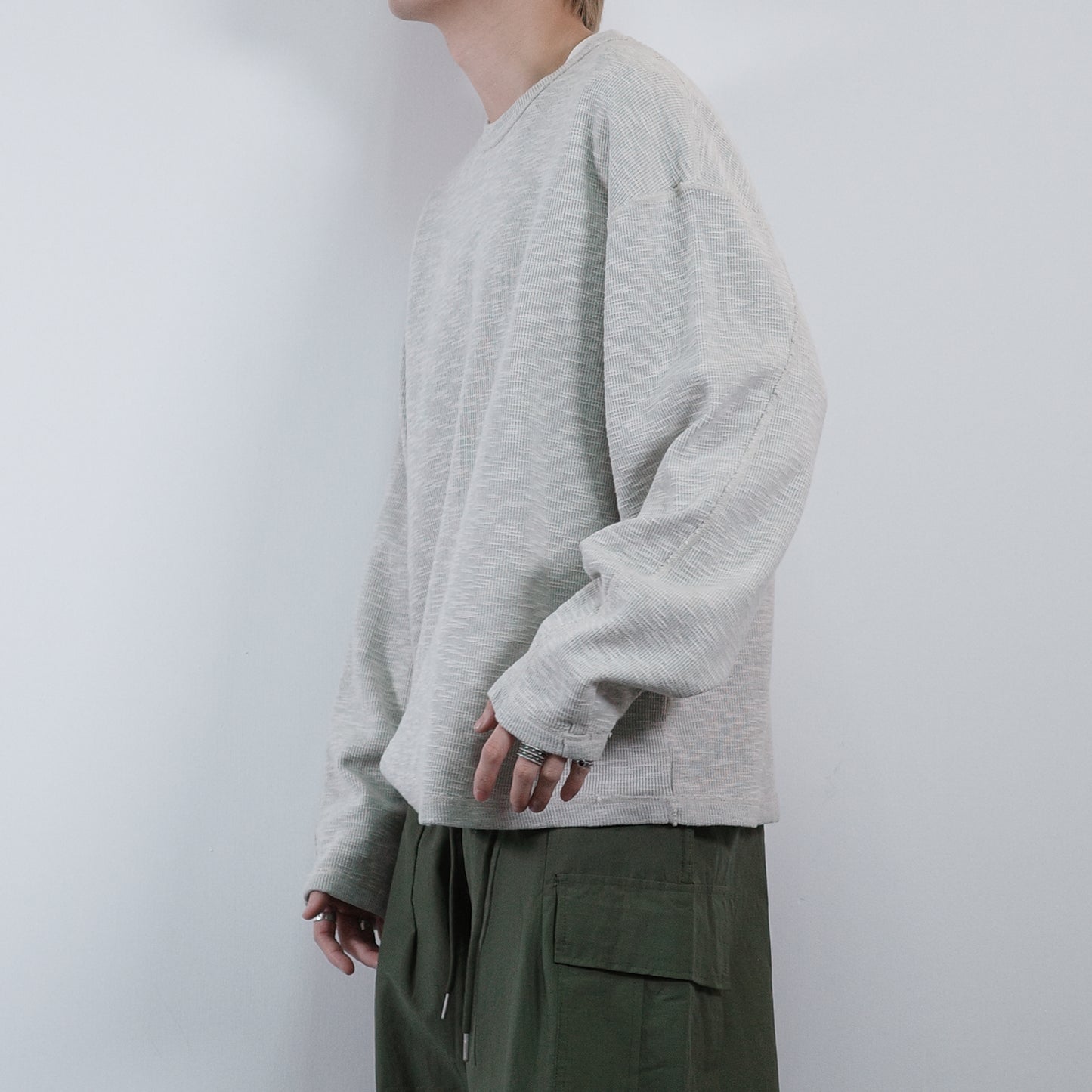 Waffle Loose Long Top