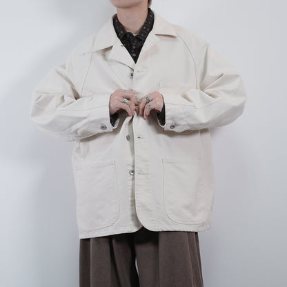 Denim Pattern Worker Jacket