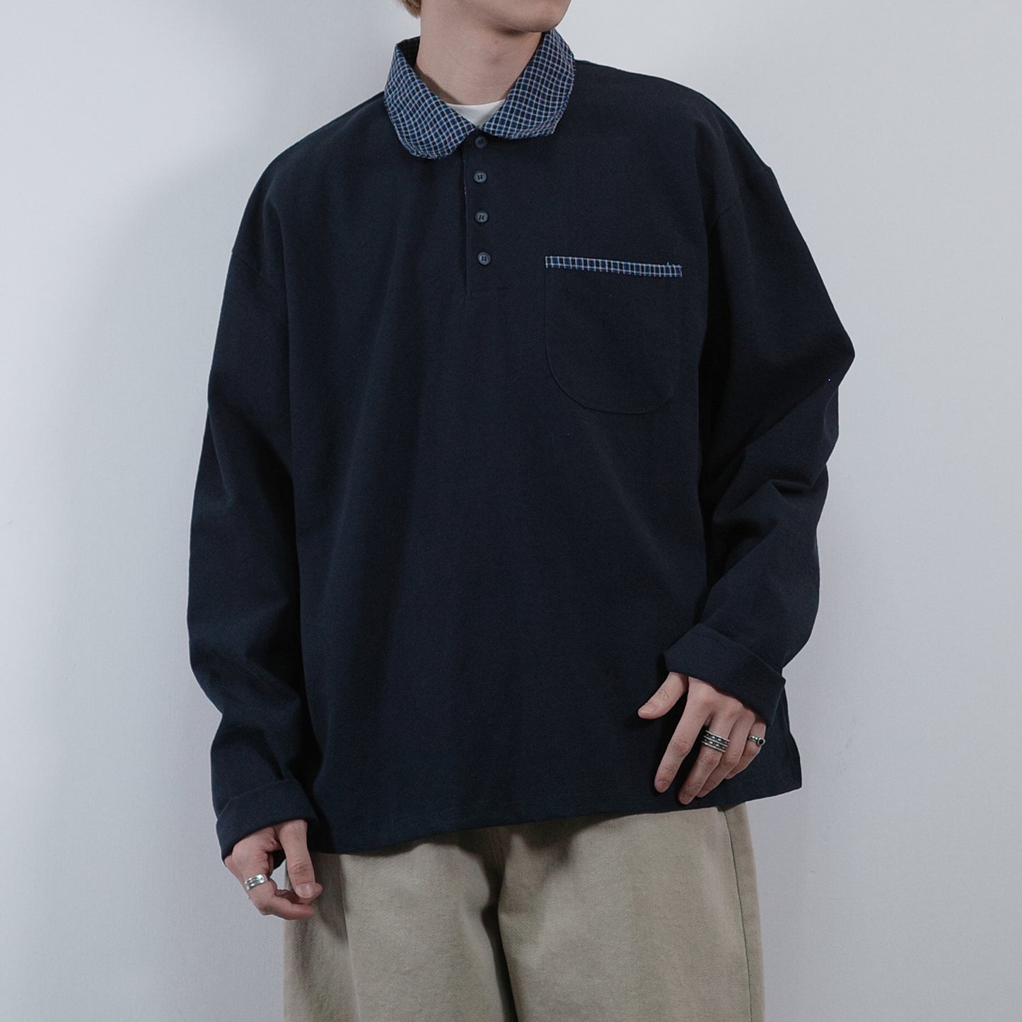 Pattern Collar Polo Shirt