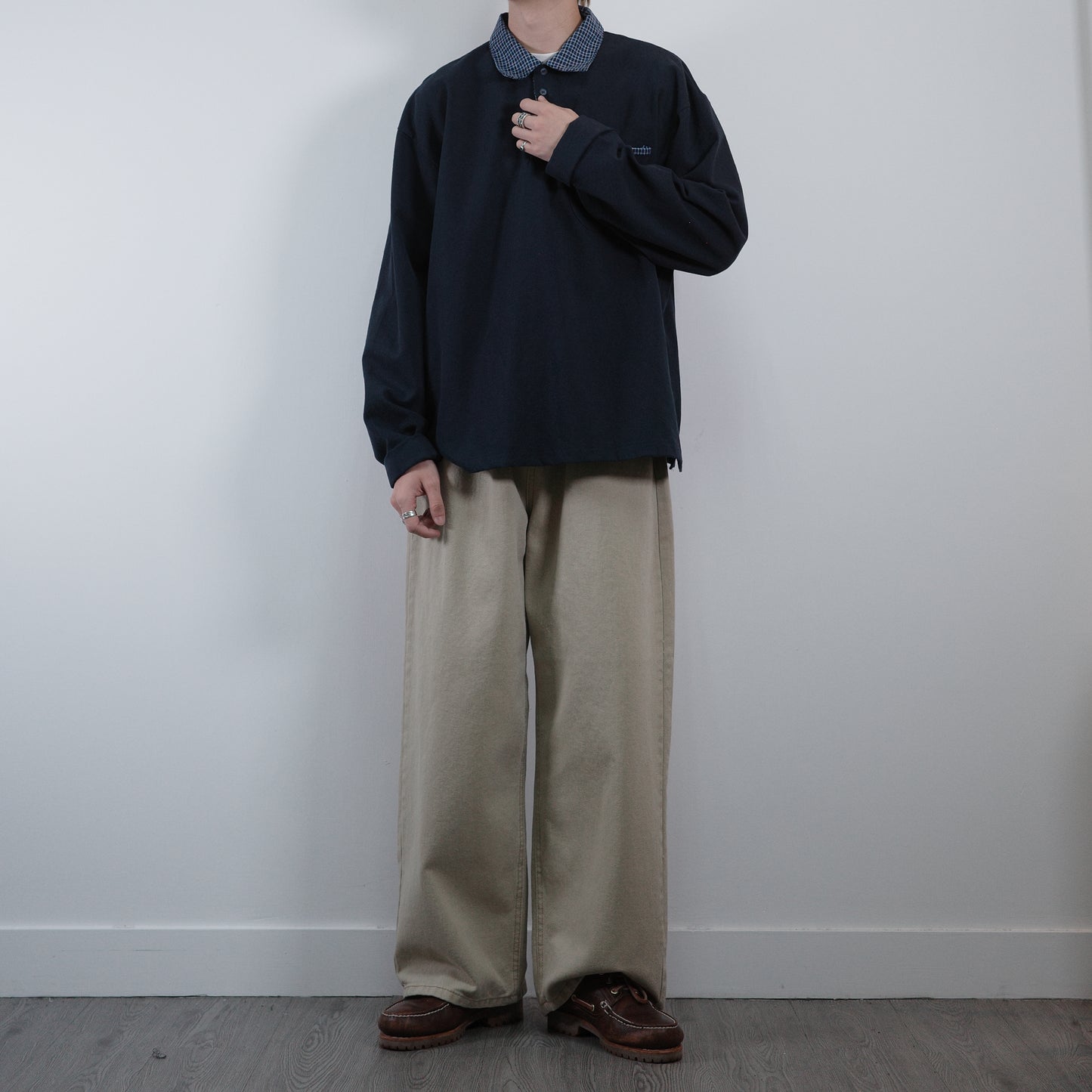 Pattern Collar Polo Shirt