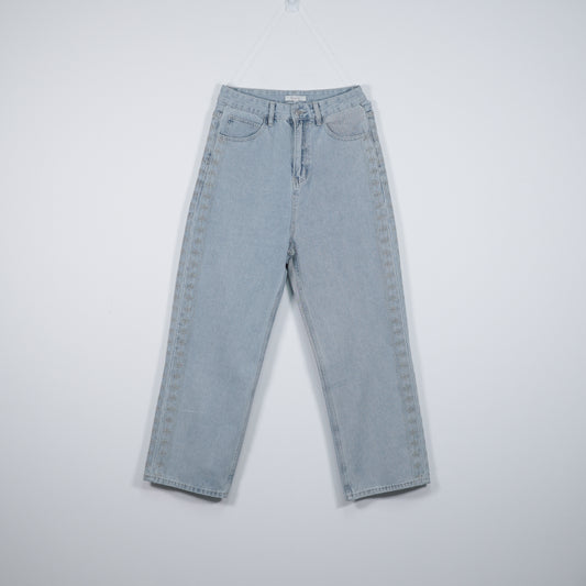 Flower Pattern Track Jeans