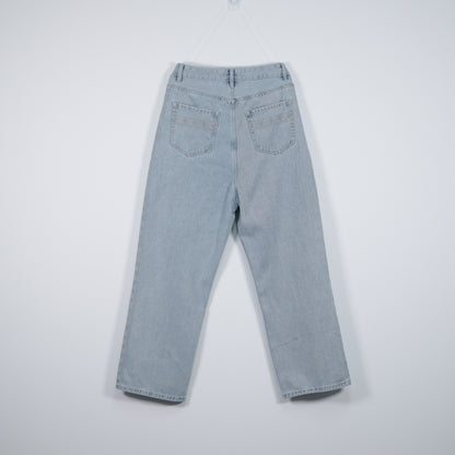 Flower Pattern Track Jeans