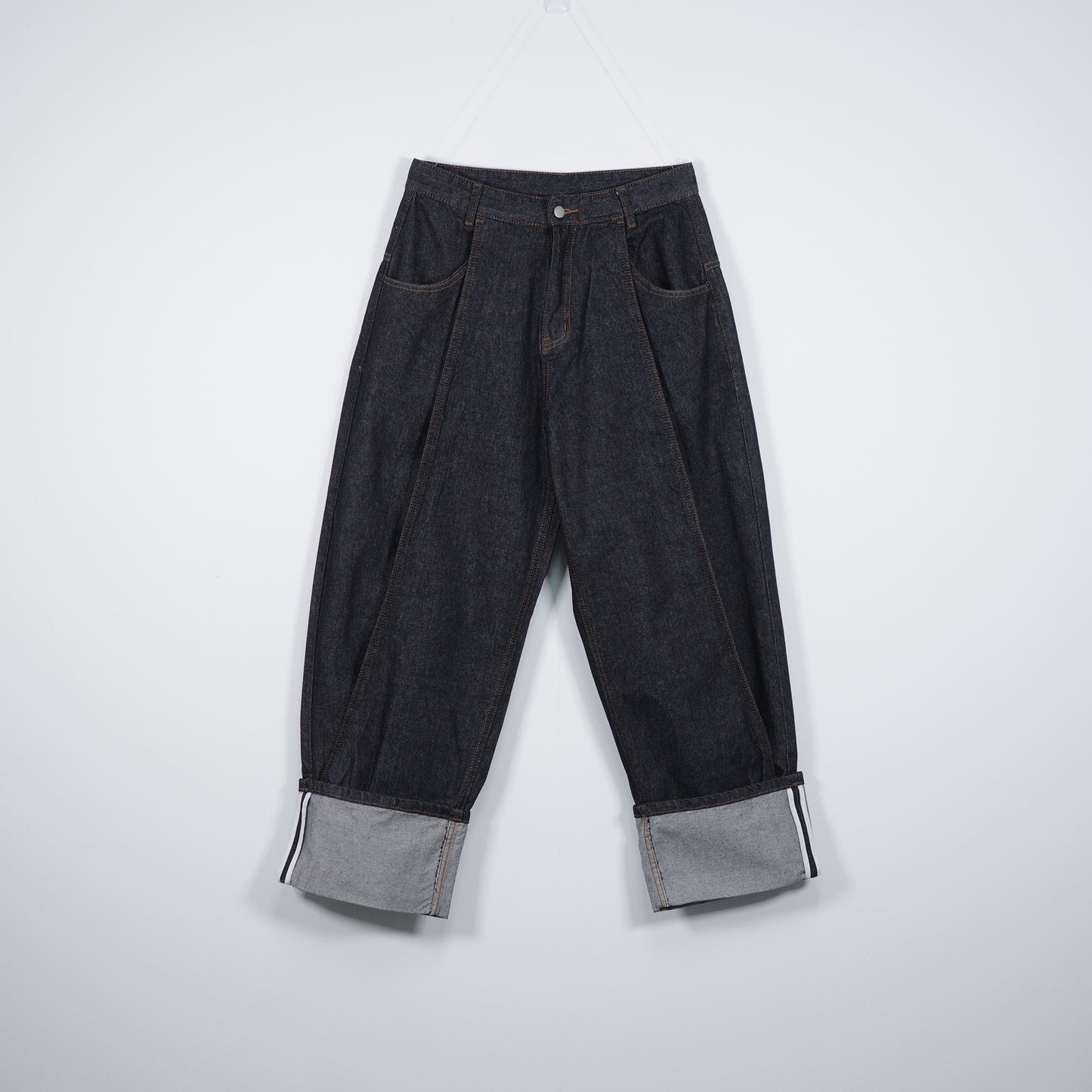 Double pleated Folding Jeans