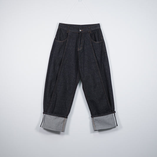 Double pleated Folding Jeans