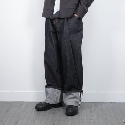 Double pleated Folding Jeans