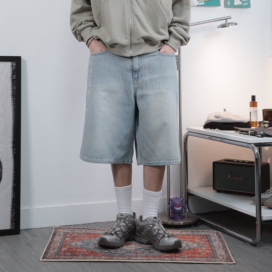 Washed Light Blue Jorts