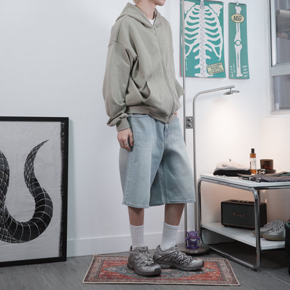 Avocado Green Hooded Jacket