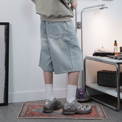 Washed Light Blue Jorts