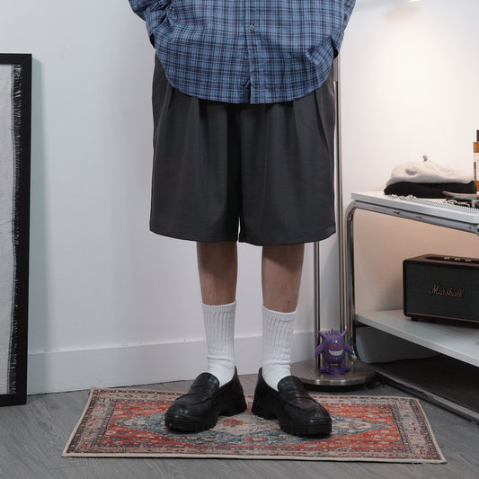 Wide Pleated Shorts