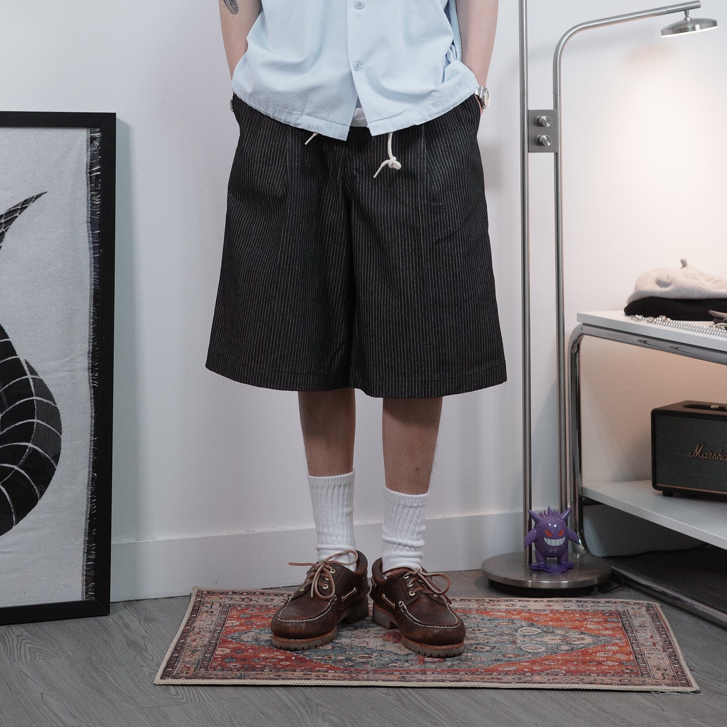 Striped Worker Shorts