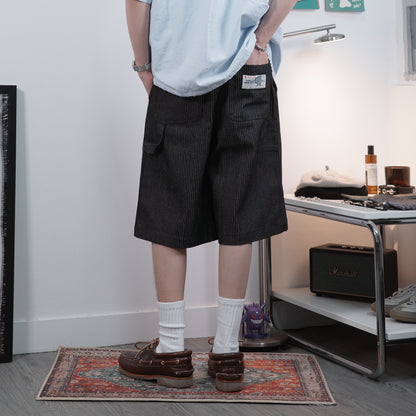 Striped Worker Shorts