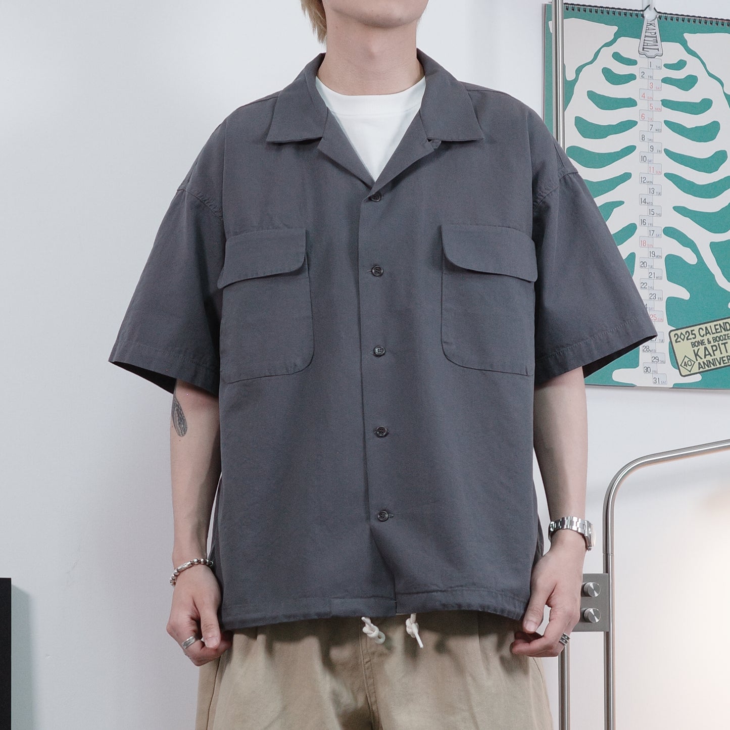 Double Pocket Oversized Shirt