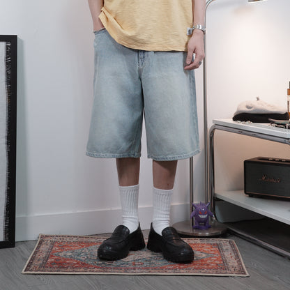 Washed Light Blue Jorts